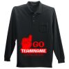 Long Sleeve Silk Touch Polo with Pocket Thumbnail